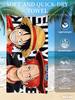 One Piece Monkey D. Luffy Beach Towel, Anime Fans Exclusive Limited Edition Pirate Themed Bath Towel for Beach, Pool & Bathroom