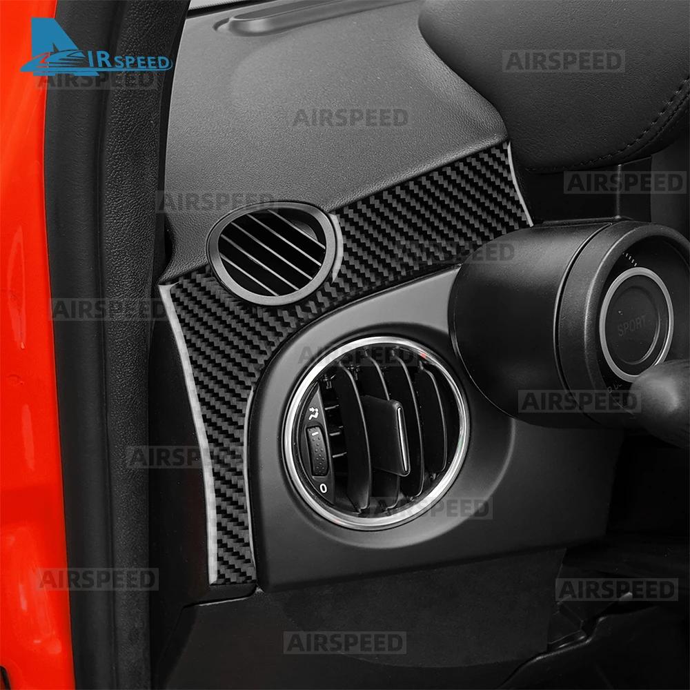 Real Soft Carbon Fiber Sticker For Fiat 500 500C/Abarth 595 595C /695 695C 2016 2017 2018-2024 500e 16-19 Car Instrument Strip