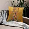 VIKAMA Vintage Klimt Floral Cushion Cover, Machine-Washable Zipper Cushion, Home Decor for Bedrooms and Living Rooms