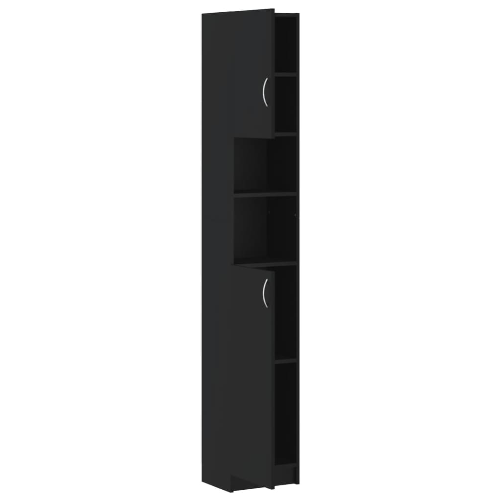 Stehender Badezimmerschrank, Eck-Badezimmerschrank, Aufbewahrungsschrank, 32×25,5×190 cm