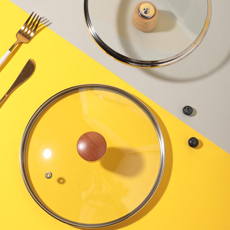 Universal Tempered Glass Pot Lid, Transparent, Heat Resistant, Fits 14-34cm Cookware