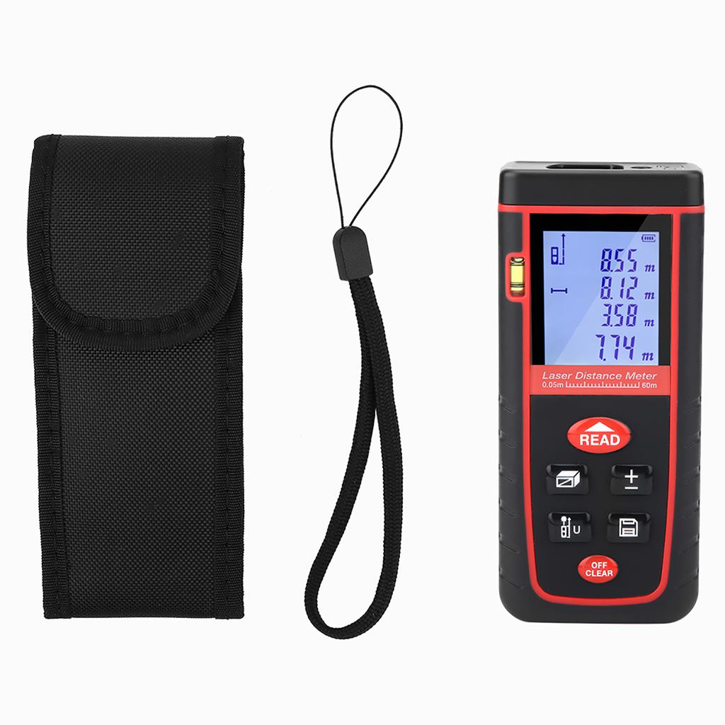 LCD Display Rz S 60M Laser Distance Meter Measurer Distance Measuring Tool Range Finder