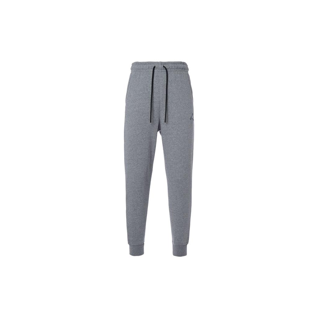 Jordan Solid Color Logo Embroidery Elastic Waist Drawstring Casual Pants Men Bottoms Gray DQ7341-091