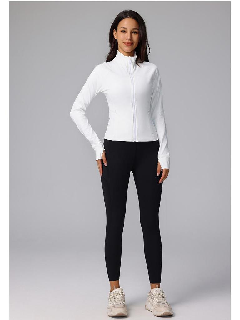 Women's Long-Sleeve Outdoor Running Jacket - Fitness & Yoga Wear