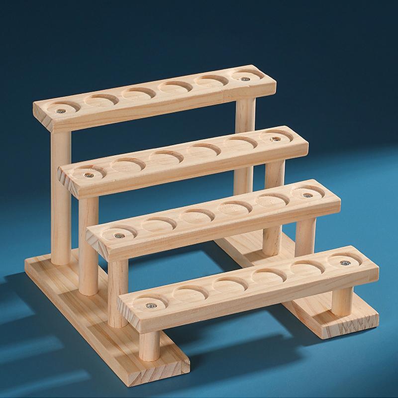 Cone Ring Display Holder Jewelry Display Stand Ring Showcase Storage Tray For Counter Shows Wooden Base Shop Decor