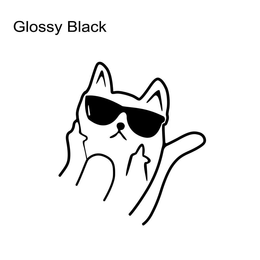 Автомобильная наклейка на окно Виниловые наклейки Кот в солнцезащитных очках Презирает Дразнит для Грузовиков Фургонов Пикапов Лобового стекла Персональная Забавная наклейка