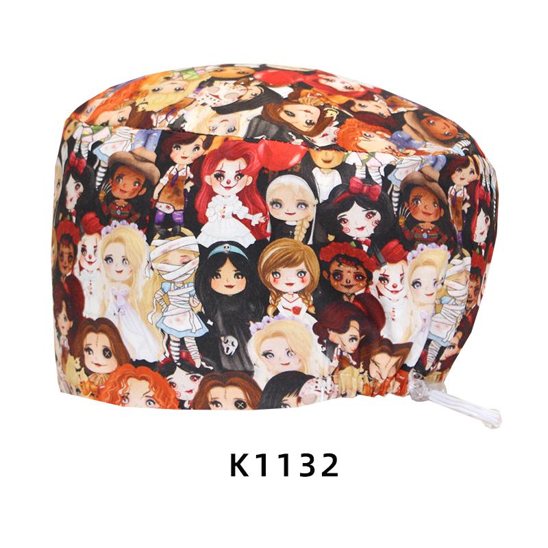 Fashionable Digital Printed Medical Hats for Women Men Breathable Soft Nursing Caps TOOTH Pet Clinic Surgical Scrubs Hat