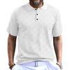 Summer Men's Short Sleeve T-Shirt Casual Fashion Lapel Polo Shirt Men's Short Sleeve Jacquard Small Checked T-Shirt