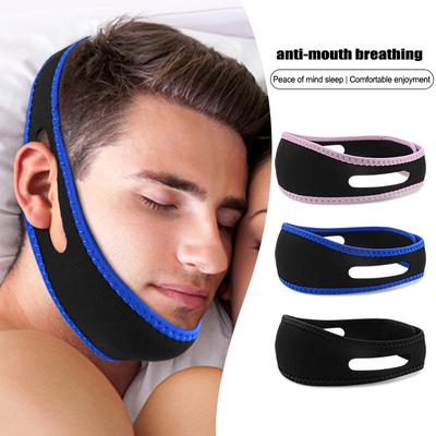 Anti Snore Chin Strap Nylon Elastic Breathable Anti-Snoring Chin Belt Mouth Breathing Band Apnea Belt Improve Sleeping Care Tool
