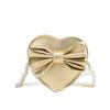 Pu Mini Heart Shaped Shoulder Bag With Zipper Closure For Daily Use