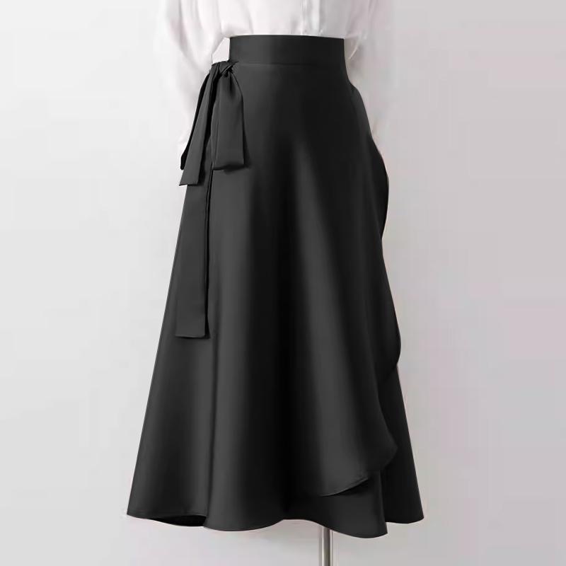 

ZANZEA Женские повседневные длинные юбки с эластичной талией сзади, свободные, с оборками L