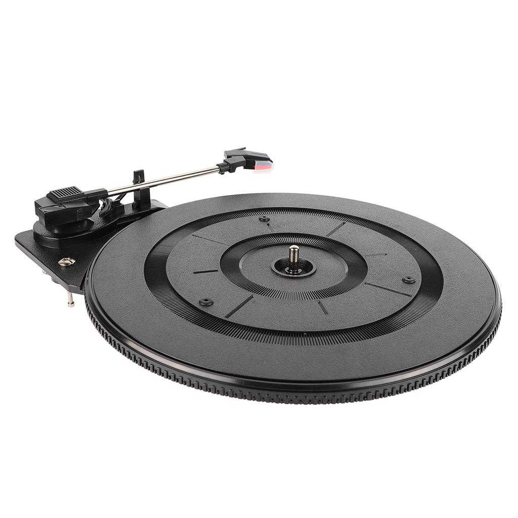 Record Player Turntable Black Plastic Belt Drive Gramophone Turntable Instrument Accessory