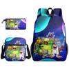 Classic My Singing Monsters 3D Print 3pcs/Set Pupil School Bags Laptop Daypack Backpack Inclined Shoulder Bag Pencil Case