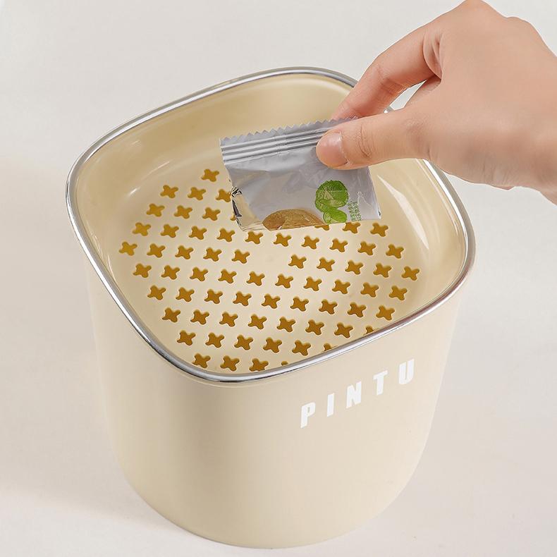 Desktop WastebasketOffice Lidless Classified Waste BoxMini Living RoomWaste Paper BasketTea Leaf Drainage Bin
