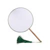 Chinese Style Blank Round Hand Fan Embroidery Dance Fan Wooden Silk Hand Fan  Home Decoration