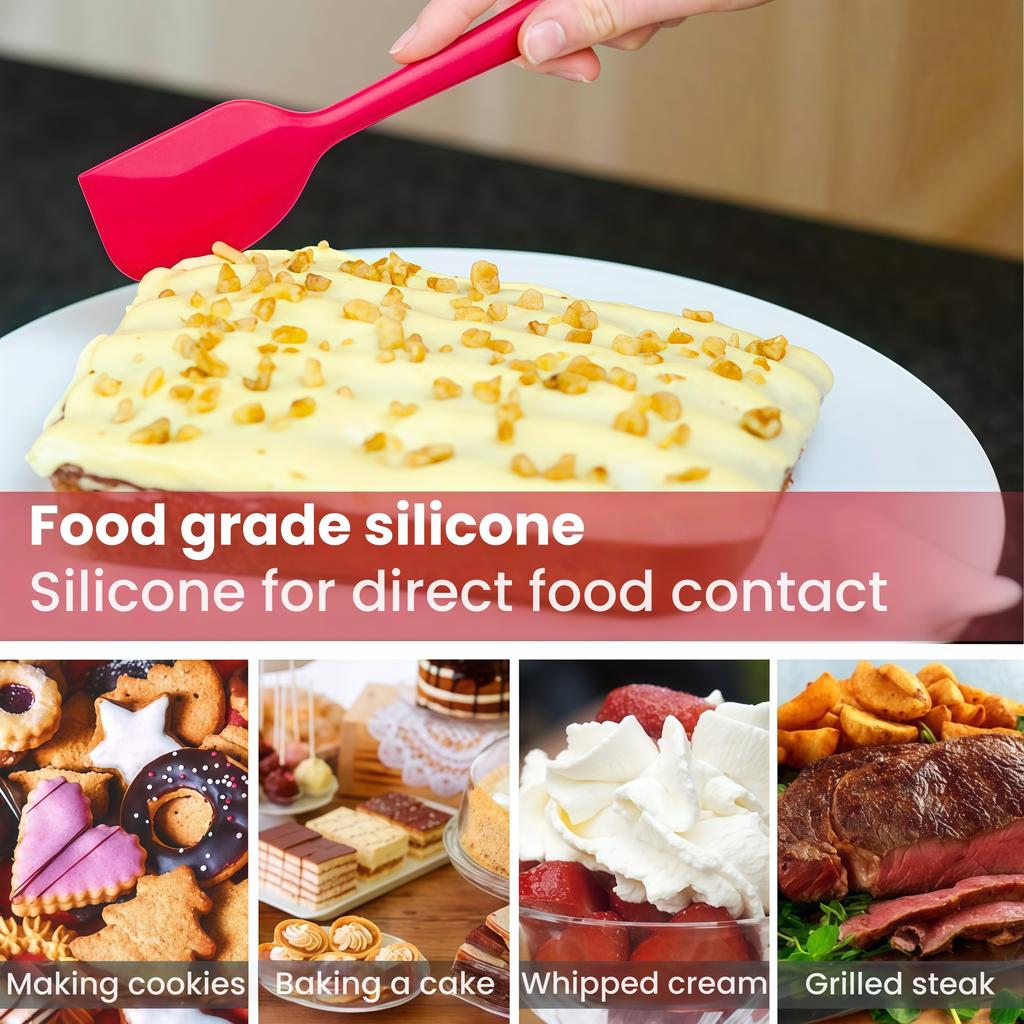 6pcs Food-Grade Silicone Baking Tool Set - High-Temperature Resistant Spatula and Brush Combination,Suitable for Cake Decoration/Cooking/Barbecue
