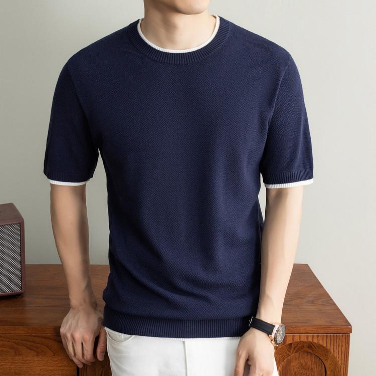 Wind Men's Short Sleeve Middle-Aged & Young Fashion Casual Versatile Breathable Comfortable Top