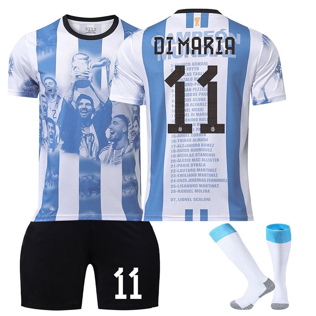 2223 Anniversary Edition Argentinien Heimtrikots Kinder-Fußball-Trainingsanzug-Set