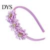 Flower Headband Princess Rhinestone Inlaid Multi-Petal 3D Flowers Lightweight Comfortable Hair Hoop Girls Party Accessory Transparent Plastic