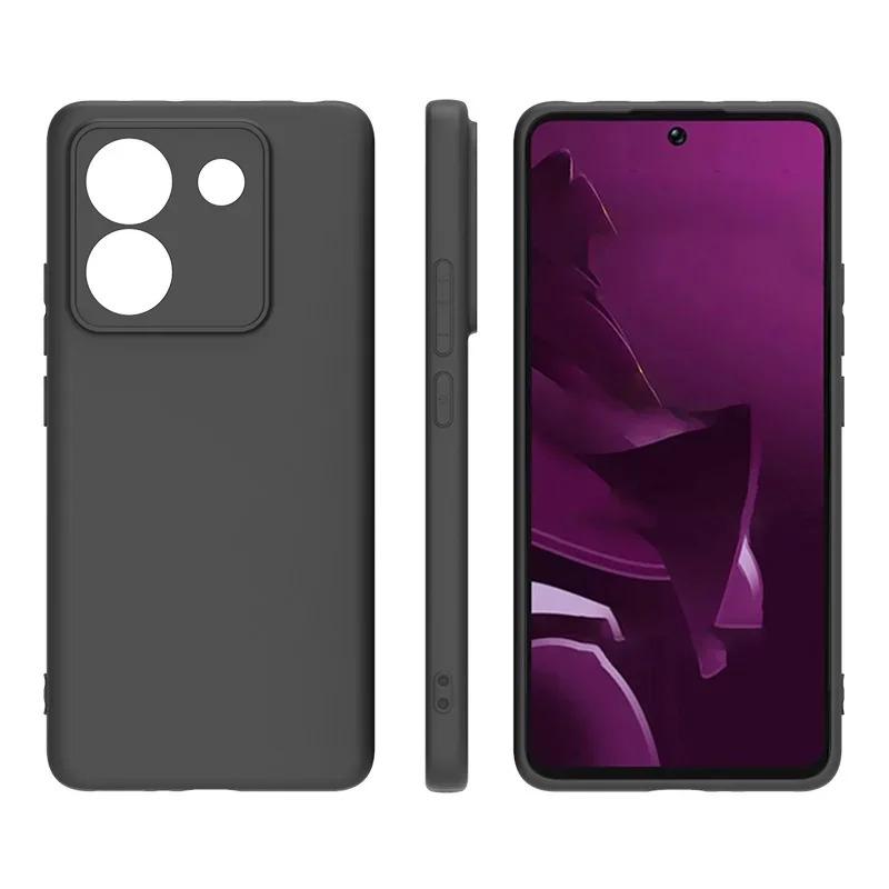 For Xiaomi Poco M7 Pro 5G Case Back Cover For Xiomi Little M7Pro PocoM7Pro TPU Soft Slim Black Matte Silicone Shockproof Bumper
