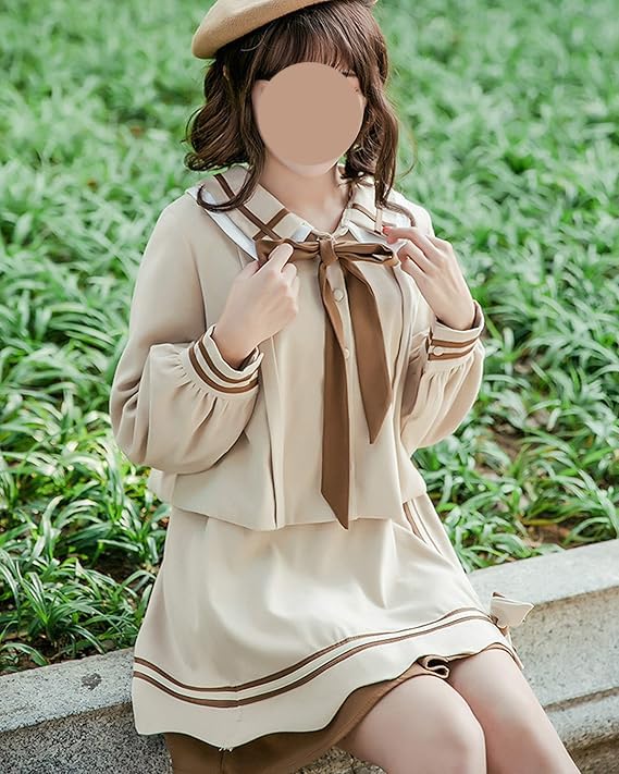 JIURUN Uniform Lolita High School Girl JK Uniform Mori Girl Schule Matrosen Cosplay Schule Traumhaft Süßes Kleid, Uniform, Cosplay, Rock, Kleid, Uniform,
