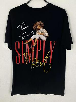 Vintage 00s Tina Turner Simply The Best Live Shirt Black Unisex S-5XL.webp Unisex T-Shirt
