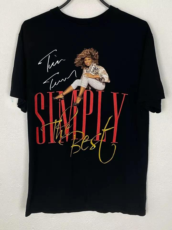 Vintage 00s Tina Turner Simply The Best Live Shirt Black Unisex S-5XL.webp Unisex T-Shirt XXXXL
