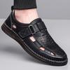 Men's Sandals Shoes  Genuine Leather Anti-slip Breathable Hollow Outdoor Sports Beach Shoes Casual Sandals