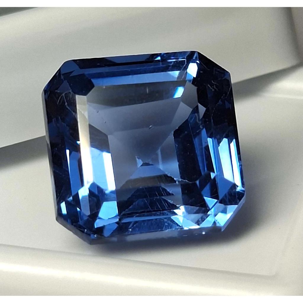 Natural Blue Aquamarine Asscher Cut 13-15 Ct Beautiful Certified Loose Gemstone