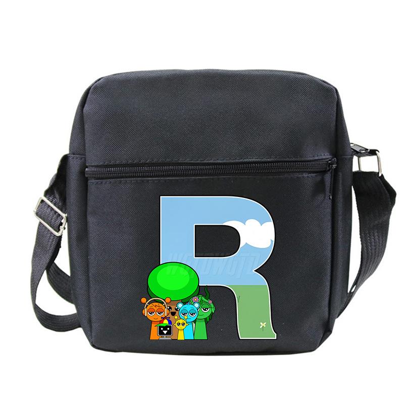

Модная детская сумка через плечо 26 букв персонализированная печать ритм-бокс черная сумка-мессенджер сумка для канцелярских принадлежностей Small Shoulder