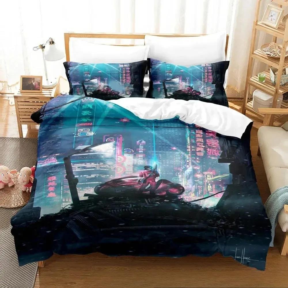 

3D Print Akira Anime Bedding Set Double Twin King Duvet Cover Comforter Pillowcase Boys Girls Adults Bedroom 70x133cm 3pcs