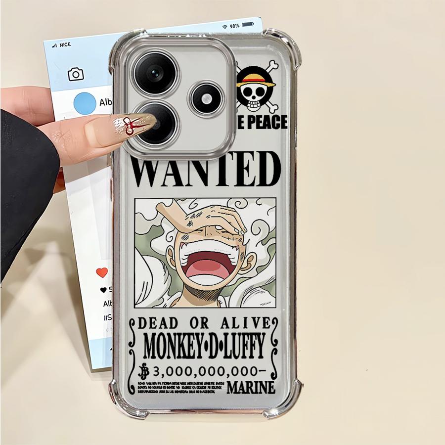 

Case for Redmi Note 14 Pro Plus 9 Pro K80 10 Lite 12 A3 A5 11 13C Note 13 11s Phone Cover One Piece Luffy Redmi K80 Pro