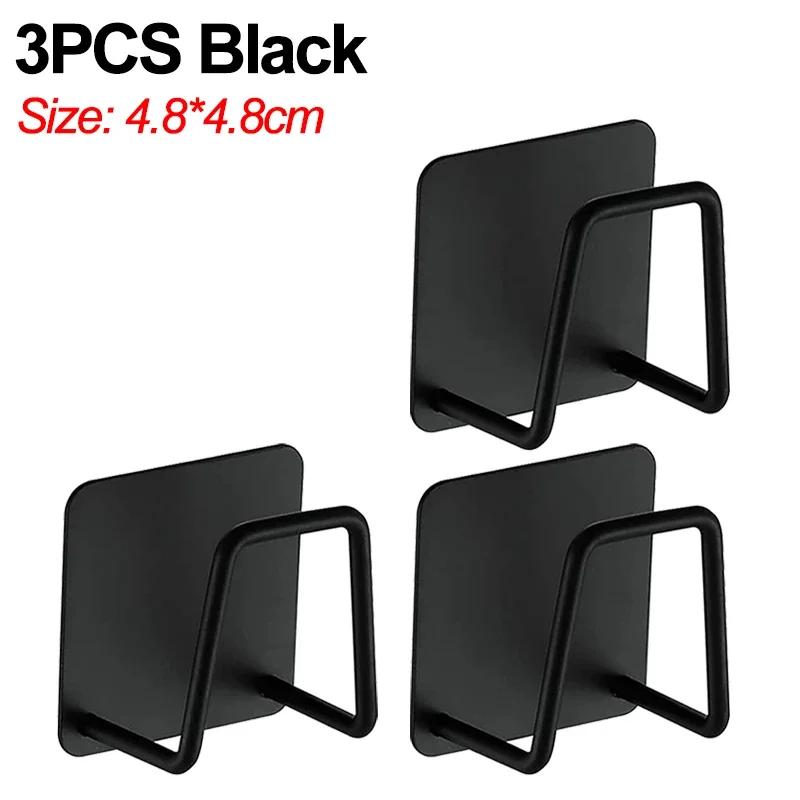 Stainless Steel Sink Sponge Holder Self-Adhesive Kitchen Sponges Storage Drain Racks Wall Hooks Dishcloth Rag Organizer Holders