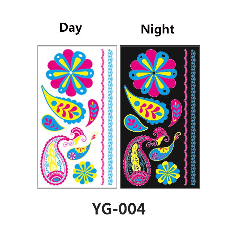 

Барная вечеринка Флуоресцентная неоновая татуировка наклейка Временная геометрия Перо Кружево Татуировка наклейка Украшения для тела Женские аксессуары 4