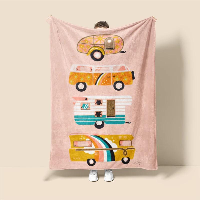 Home Decoration Plush Sofa Blanket Anime Animals Bedspread On the Bed Anime Fluffy Soft Blankets Thick Blanket for Winte