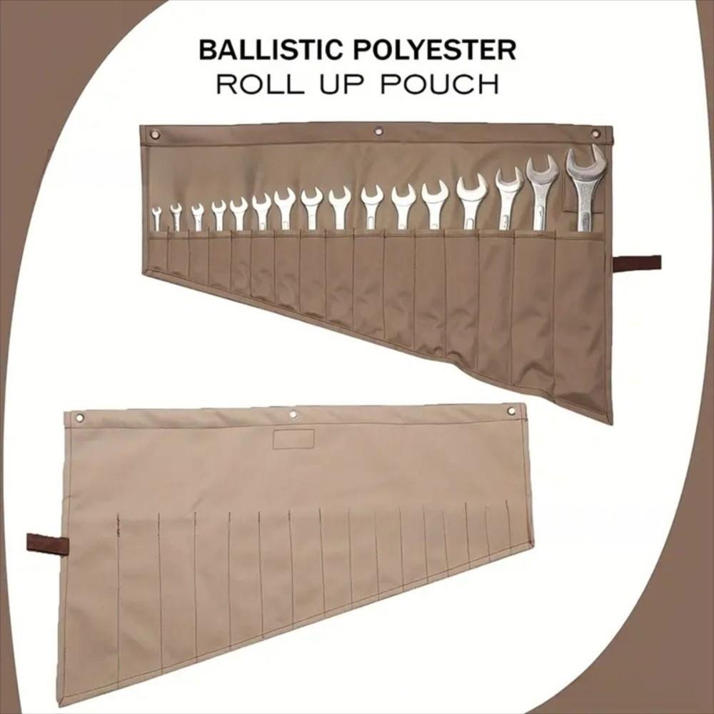 16-Pocket Tool Storage Bag Multi-Purpose Wrench Pouch Portable Wrench Storage Bag