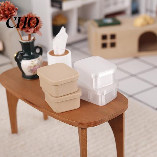 Lunch Box Ecologica 5 Pezzi Mini Scatole, Miniatura 1:Scatola Bento Scala 1:12, Piccolo Contenitore per Cibo con Coperchio per Accessori Cucina Casa delle Bambole Robusto