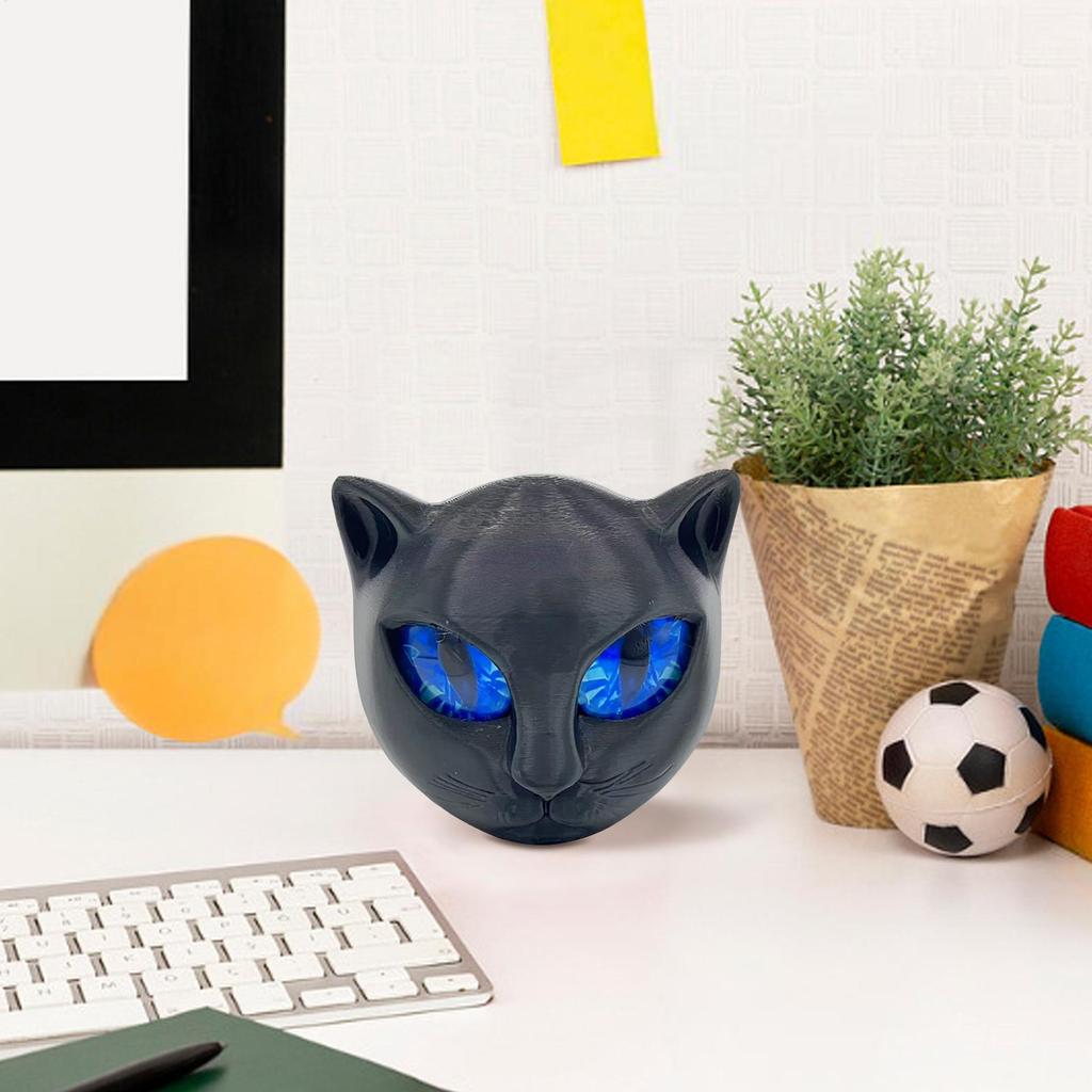 Cat Statues Home Decor Small Cat Figurines Cute Kitten Animal Ornament Souvenir for Bookshelf Bedside Table Halloween Friend