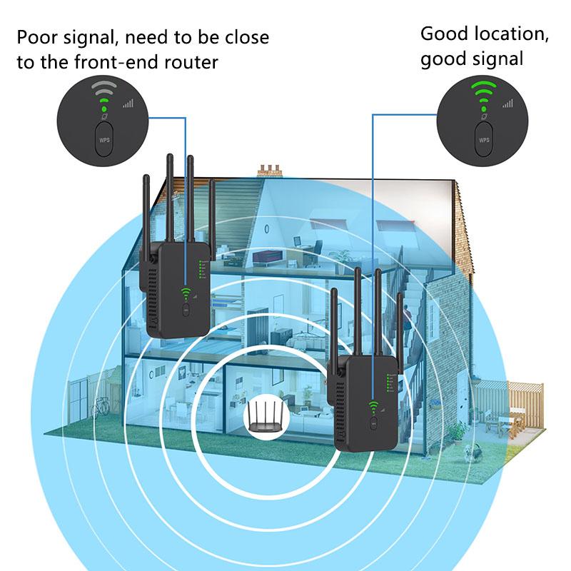 U10 Wifi Repeater Dual Band 2.4G/5G Wifi Router 802.11ax 300/1200Mbps Wireless Network Signal Repeater