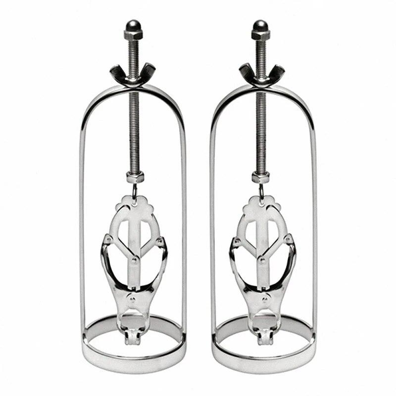 Nipple Clitoris Clamp Labia Clip BDSM Bondage Metal Breast Clips Hanging Stimulate Massage Flirting Sex Toys For Womeen Adult