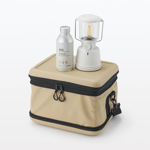 MUJI Foldable Soft Cooler Bag with Shoulder Strap, Beige, Approx. 28 X 22 X 19 Cm, 12L, 83832810