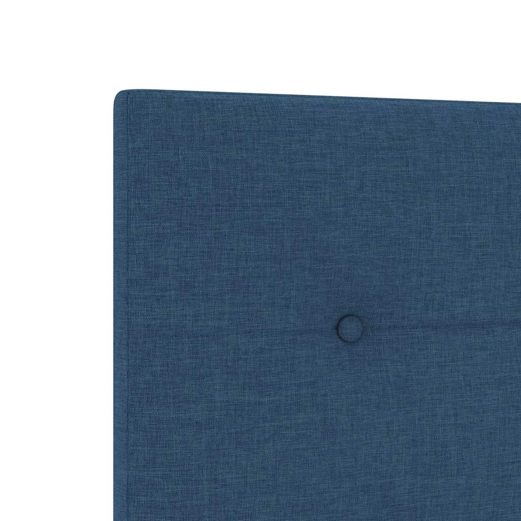Blue Upholstered Bed Frame with Headboard 80 x 200 cm Fabric