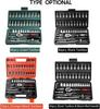 Socket Wrench Set, Automobile Motorcycle Repair Tool Box Kit Small Socket Set with Box for Automotive Repair 46pcs