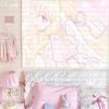Chobits Kawaii Home Decor Wall Hanging Tapestry Anime Pink Girl Tapestry Wall Bedroom Background Cute Fashion Lady Tapestries