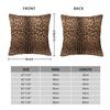 Leopard Print Skin Square Pillowcase Pillow Cover Cushion Throw Pillow For Home Bedroom Car