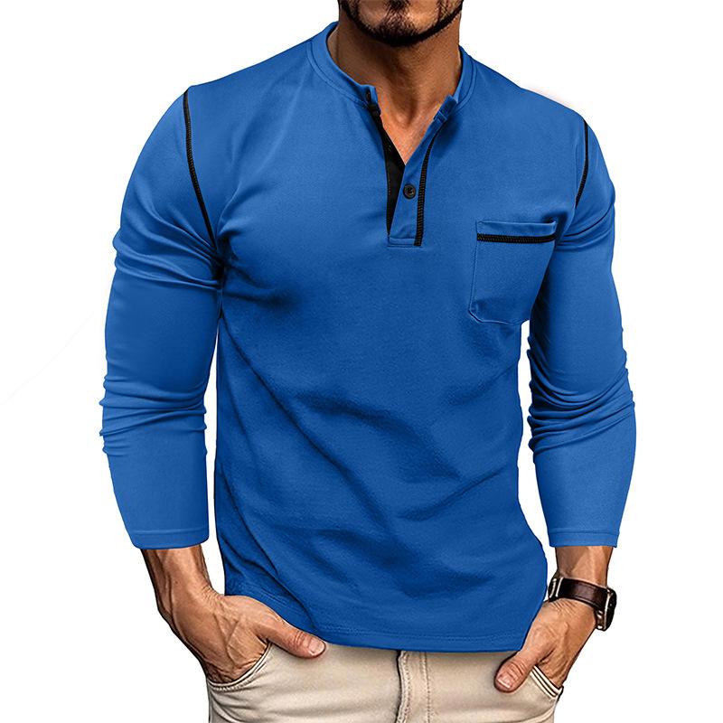 Fashionable Men's Long-Sleeved T-Shirt Breathable and Cool Men's Top