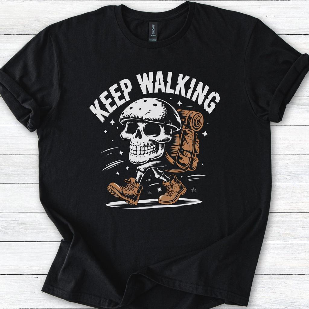 Hiking T-Shirt: Keep Walking Graphic Tee, Outdoor Adventure