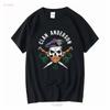 Clan Anderson Scottish Tartan T Shirt Biker Skull Last Name Surname Family Tam Dirk Long or Short Sleeves Vintage Washed Unisex