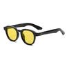  Retro Rivets Polarized Men Round Sunglasses Fashion Black Blue Trending Shades UV400 Women Clear Frame