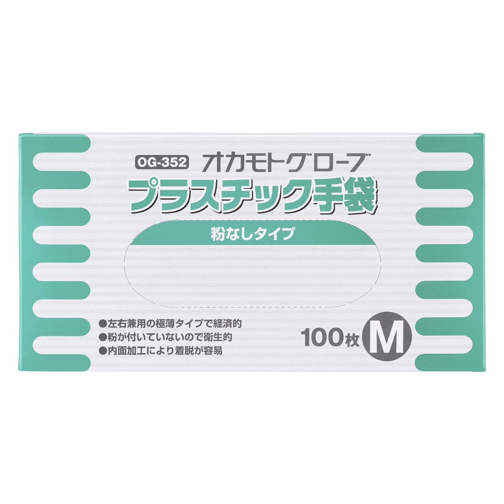 

Пластиковые перчатки размер M 100 штук [Перчатки Okamoto]